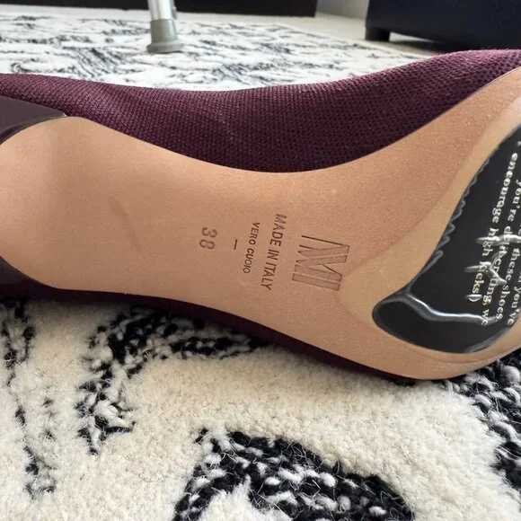 MM LaFleur Lana Stretch Boots Dark Red Burgundy Size 38, 7.5 or 8 Brand New Mint - Picture 5 of 6